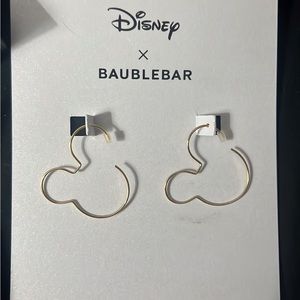 Mickey Mouse shaped hoop earrings